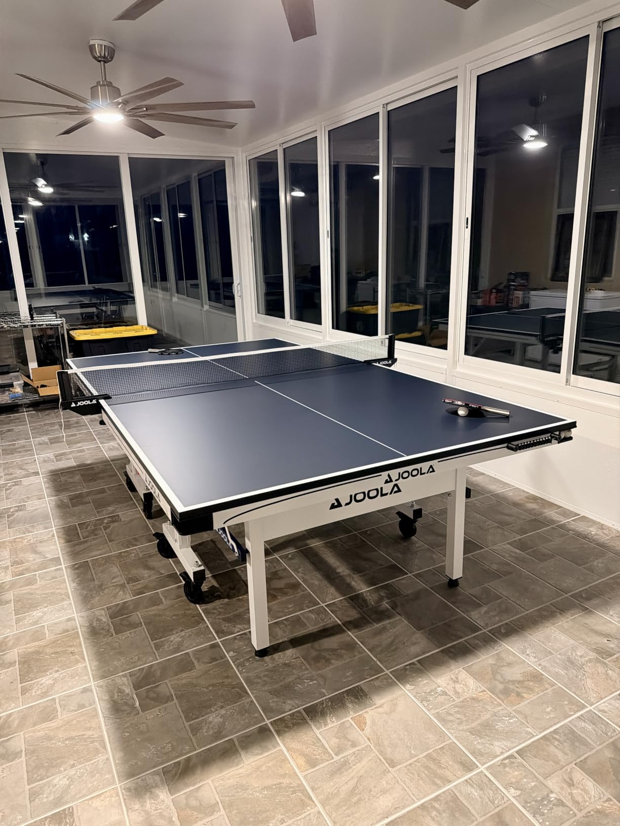 JOOLA Rally TL Professional MDF Indoor Ping Pong Table w/Quick Clamp Table Tennis Net & Post Set - 10 Minute Easy Assembly - Corner Ball Holders - Tournament Quality - Includes Playback Mode customer photo 2