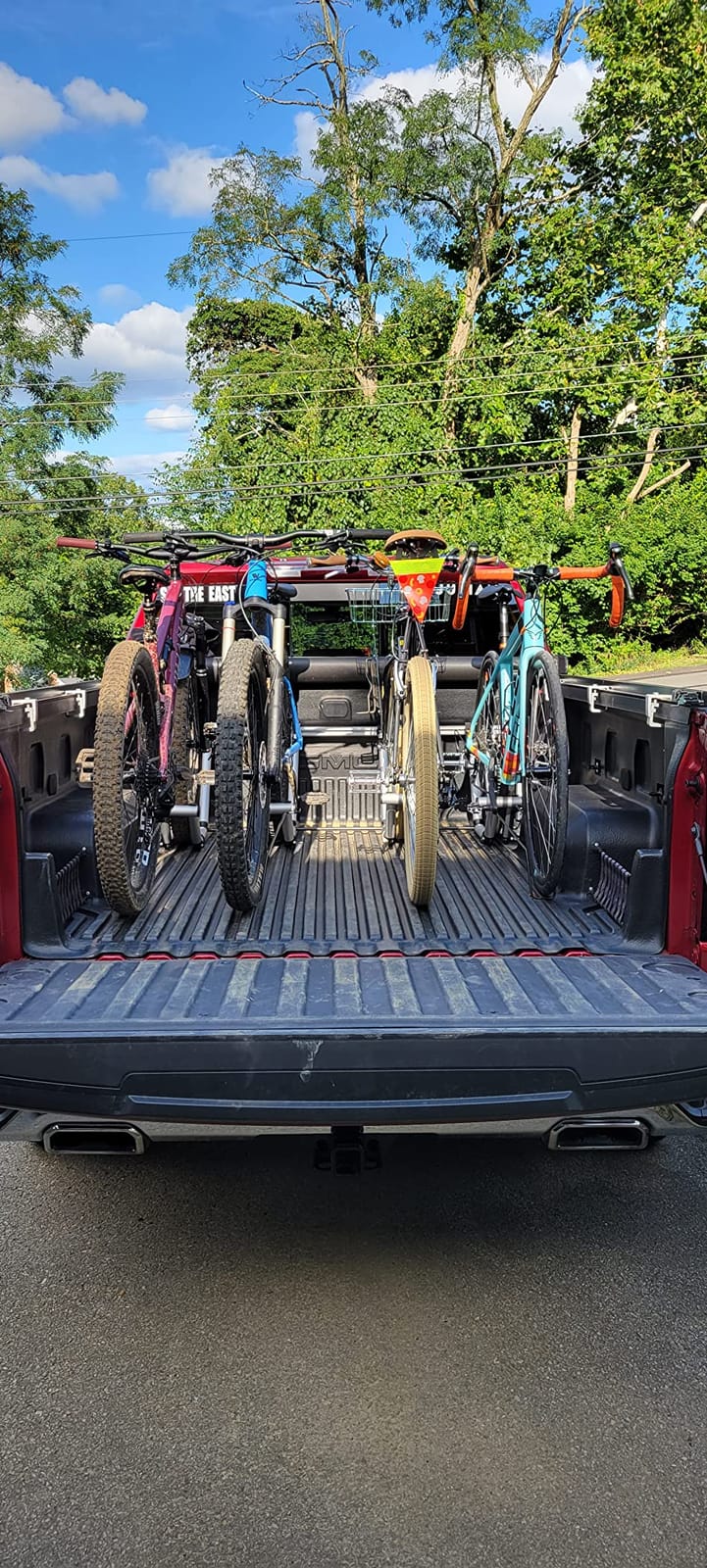 4 Bike Rack for Truck Bed - 4 Standard All-Aluminum Tire Bike Rack for Full Size Trucks - Effortless Wheel Mount, Skip Front Tire Removal, Drill-Free Installation - Gift Set for Men customer photo 1