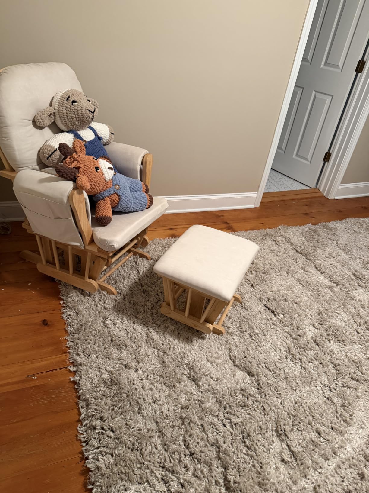 Storkcraft Premium Hoop Glider & Ottoman, Black with Gray customer photo 2