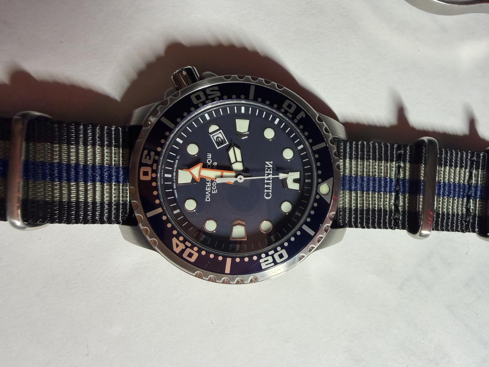 CITIZEN Promaster Dive Eco-Drive Watch, 3-Hand Date, ISO Certified, Luminous Hands and Markers, Rotating Bezel customer photo 2