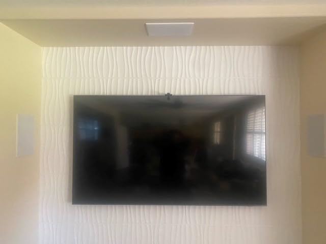 Monoprice 2-Way Carbon Fiber In-Wall Speakers - 8 Inch (Pair) With Paintable Magnetic Grille - Alpha Series,BLACK customer photo 1