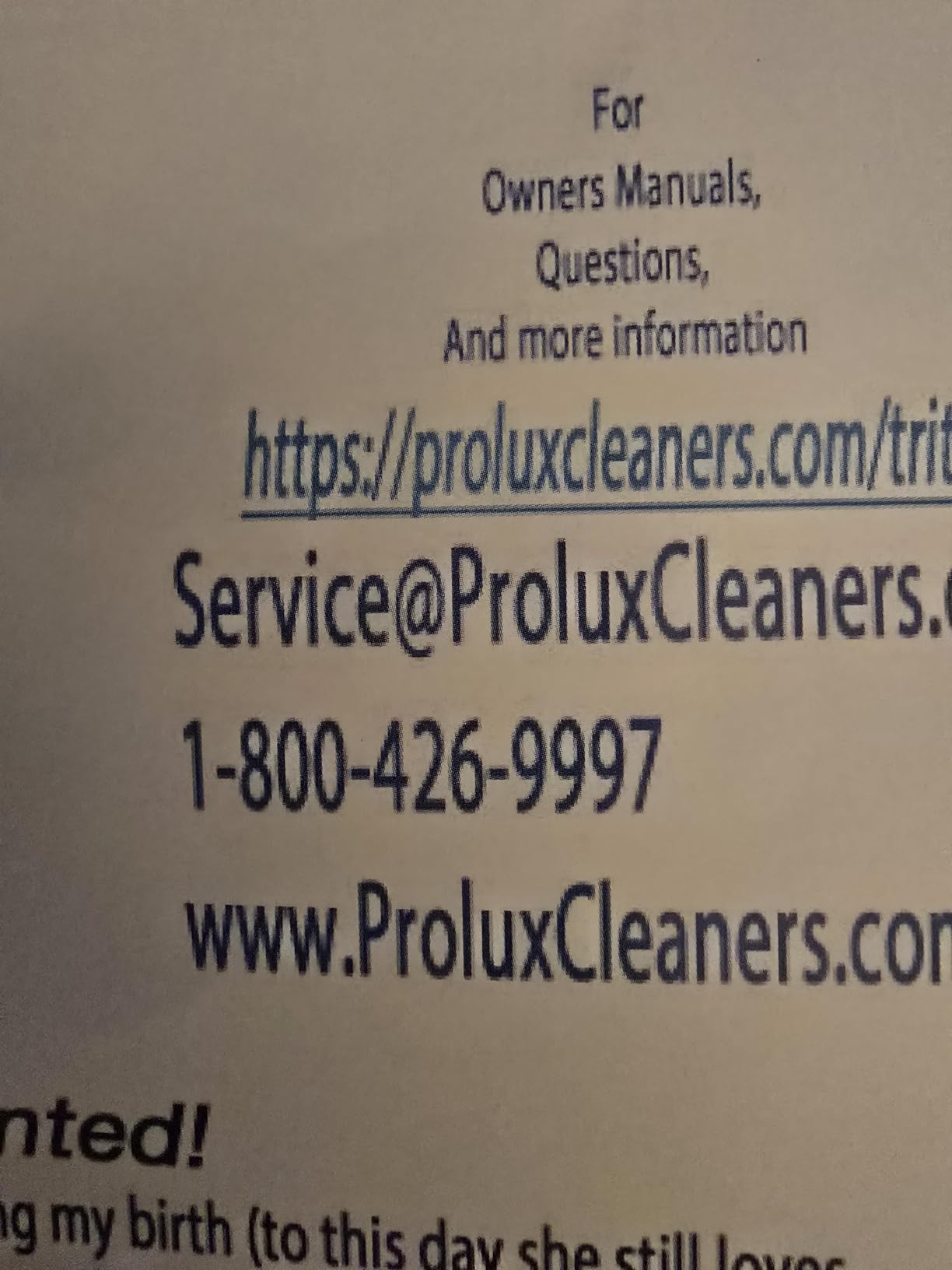 Prolux Tritan Bagged Canister Vacuum Cleaner, HEPA Filtration, Complete Home Care Tool Kit, Pet Hair No More, Adjustable Power Setting, Blue customer photo 2