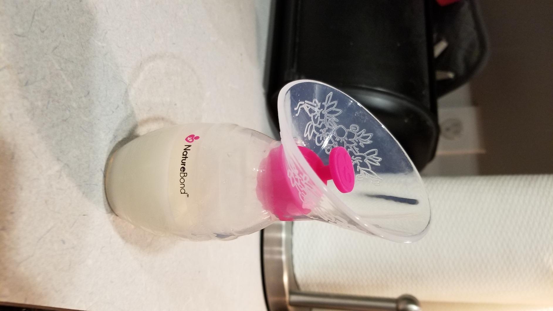 NatureBond Silicone Breast Pump with lid, Stopper, Strap, Pouch. Breastfeeding Essential Premium All in 1 Set. 3.4oz 100ml (Premium All-in-ONE) customer photo 1