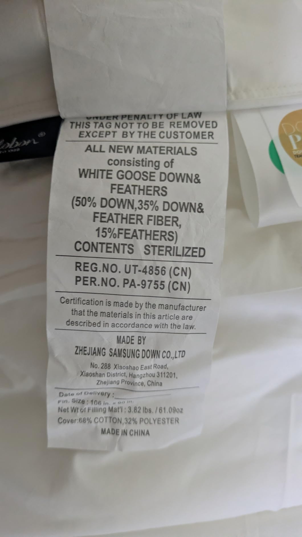 Globon Winter Goose Down Comforter King Size,800 Fill Power Duvet Insert customer photo 1