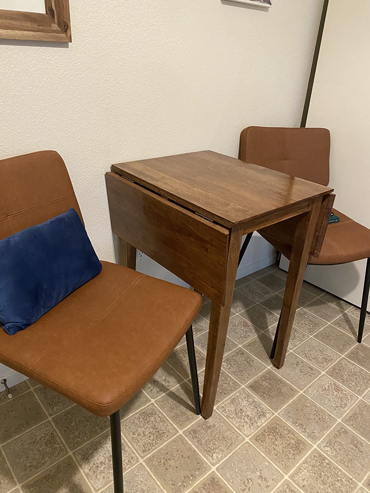 IC International Concepts Solid Wood Drop Leaf Table, 36