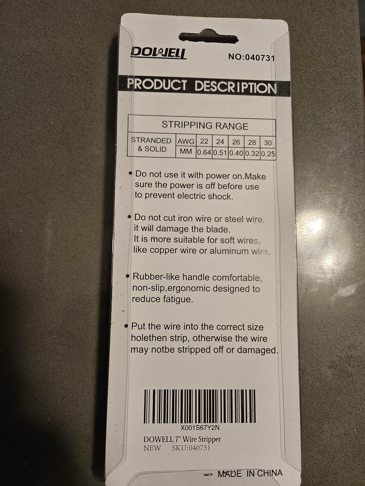 DOWELL Wire Stripper, 22-30 AWG Wire Cutter, Stripping Tool customer photo 2