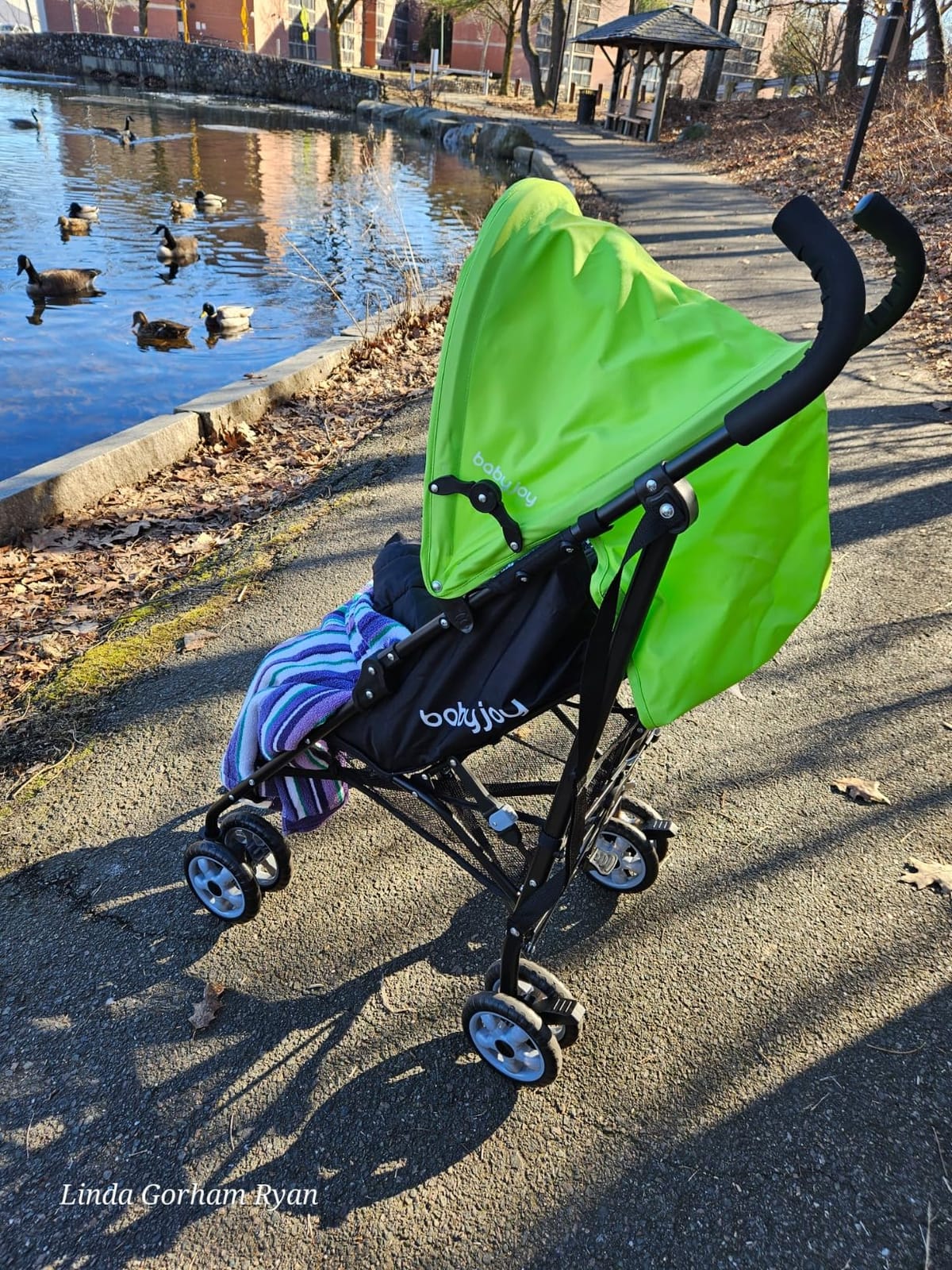 BABY JOY Lightweight Stroller, Compact Travel Stroller, Infant Stroller w/Adjustable Backrest & Canopy, Cup Holder, Storage Basket, 5-Point Harness, Easy Fold, Umbrella Stroller for Toddler, Black customer photo 1