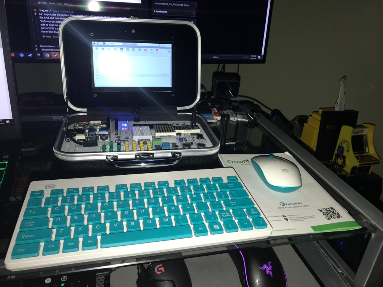 ELECROW for Raspberry Pi 5 8GB Kit, with Pi 5 8GB Single Board Computer, Crowpi Pi 5 Case Kit with 9inch Display, Compatible with Raspberry Pi 5 Learning Programming Kit with Sensors (8GB RAM) customer photo 2