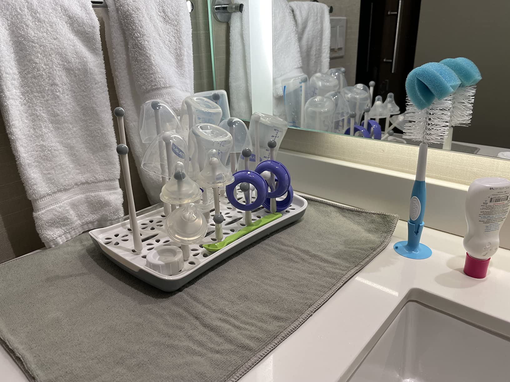 Termichy Baby Bottle Drying Rack: Space-Saving with 13 Hooks & Drain Tray customer photo 2