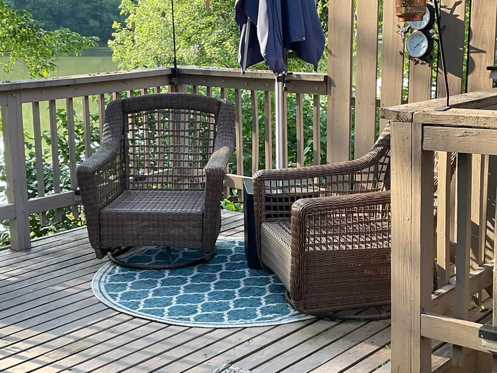 JONATHAN Y Moroccan Trellis Indoor Outdoor Area Rug 8X10 Navy/Gray, Trebol Textured Weave for Backyard, Patio, Porch, Easy-Cleaning, High Traffic, Pet-Friendly, Non-Shedding (SMB109D-8) customer photo 1