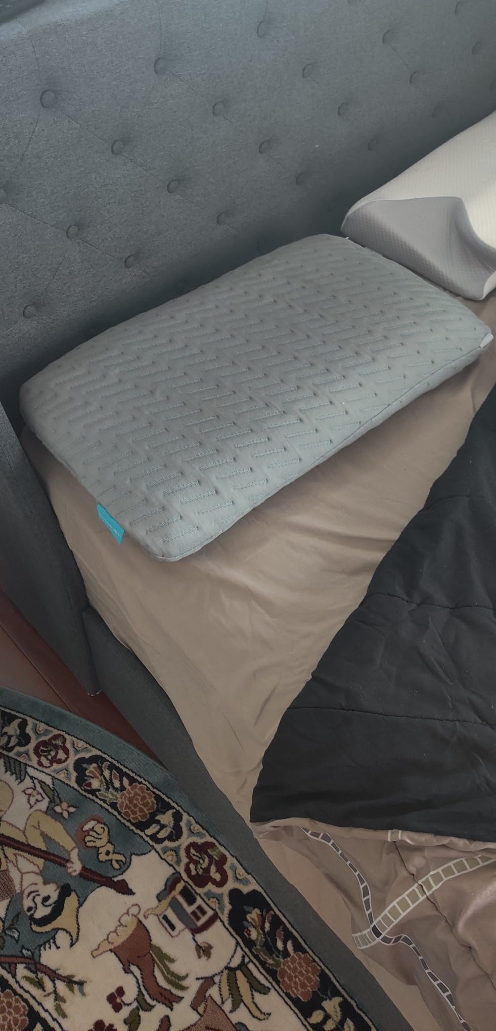 BLISSBURY Stomach Sleeper Pillow, Thin Flat Memory Foam Pillow, 2.6 Inch customer photo 2