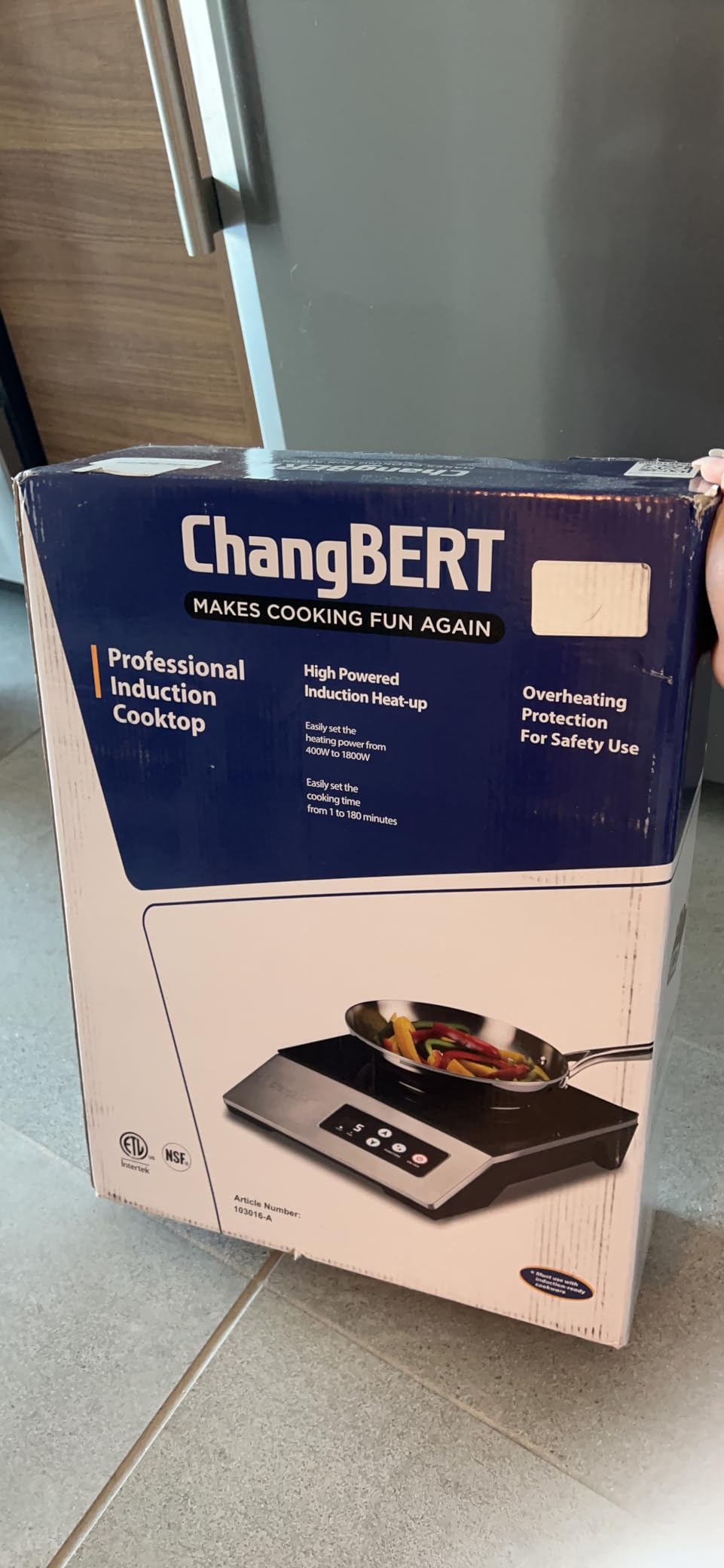 ChangBERT 1800W Commercial Grade Induction Cooktop, NSF Certified Portable Large 8