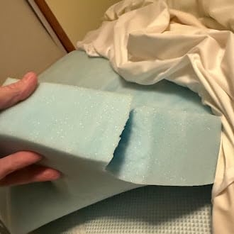 Sure2Sleep Gel Swirl Memory Foam Mattress Topper - 2 Inch, Pressure Relieving, Cooling Comfort - Made in the USA & CertiPUR-US Certified - Softens Firm Beds and Extends Mattress Life - Queen Size customer photo 2