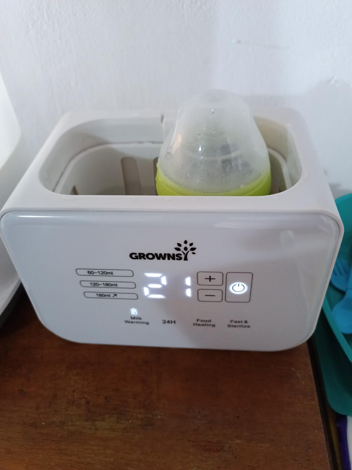 GROWNSY Fast Double Baby Bottle Warmer for Breastmilk & Formula, White customer photo 2