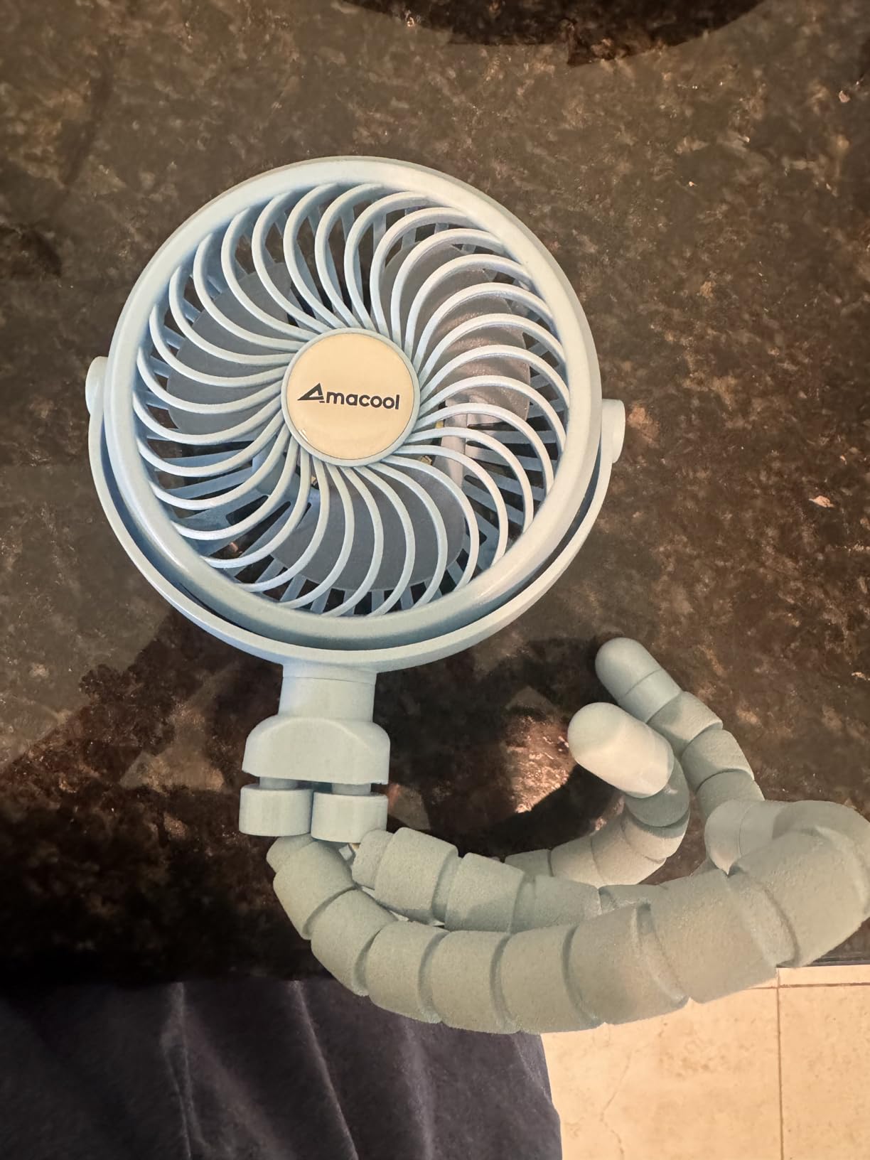 AMACOOL Battery Operated Stroller Fan, Portable Clip On Fan Rechargeable customer photo 2