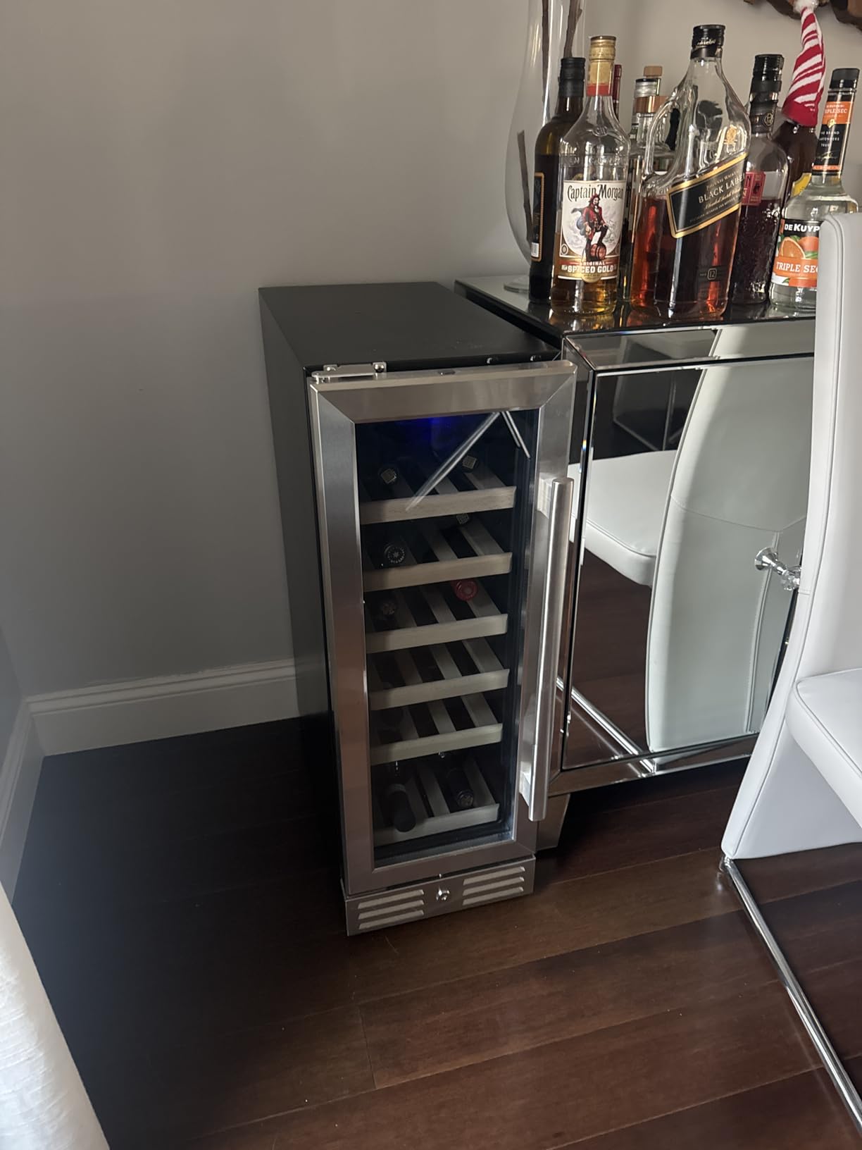 Beverage Fridge 24 Inch Beverage and Wine Cooler Built-in or Freestanding - 120 Cans & 16 Bottles Capacity Wine Refrigerator Cooler customer photo 2