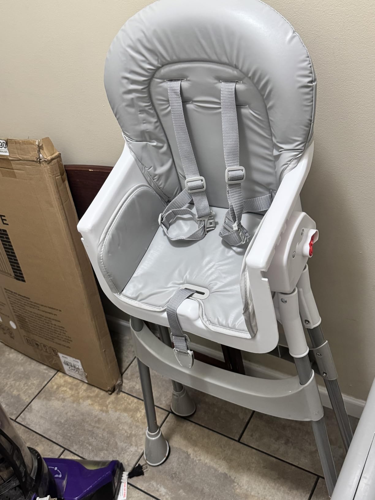 Dream On Me TableTalk 2-in-1 Convertible High Chair, 5-Point Harness, Gray customer photo 1