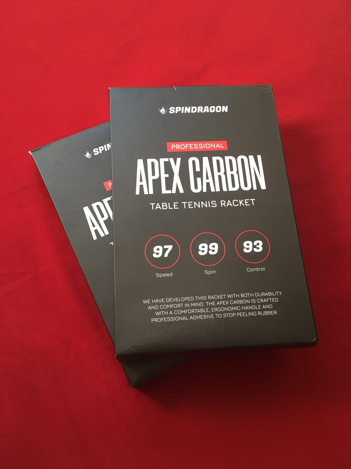 Apex Carbon Ping Pong Paddle with Protective Case & Carbon Fiber customer photo 1