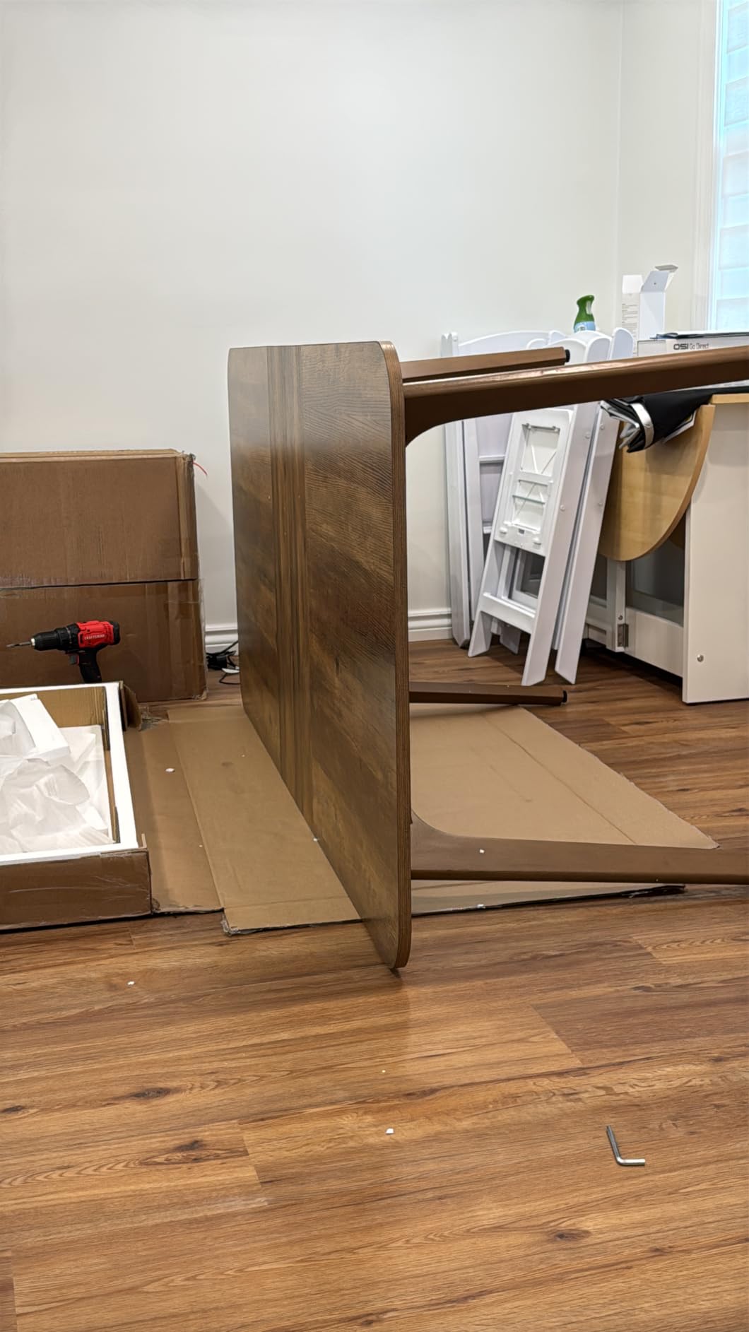 VASAGLE Folding Dining Table, Kitchen Table customer photo 2