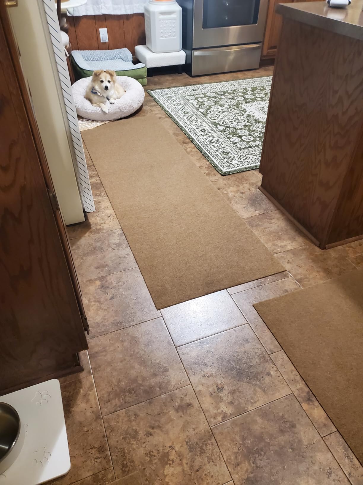 AYOHA Runner Rug 2' x 6' Indoor/Outdoor Carpet for Hallway Kitchen Entryway Patio Lobby Garage Deck Area Rugs with Natural Non-Slip Rubber Backing, Gray/Black Strip (Available for Custom Sizes) customer photo 1