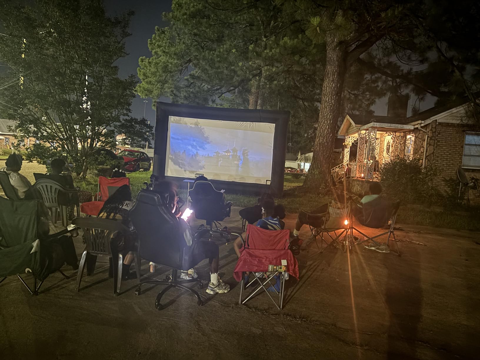 GYUEM 20 feet Inflatable Projector Movie Screen Huge Projection Screen customer photo 1