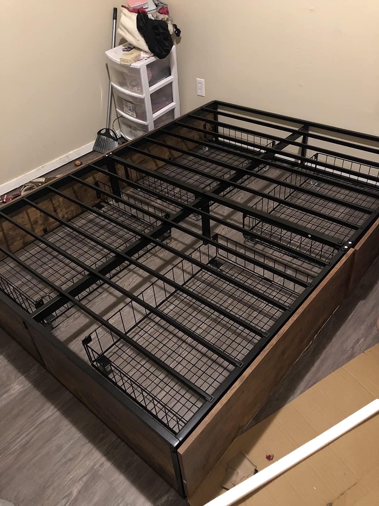 SHA CERLIN Full Size Platform Bed Frame with 4 Storage Drawers customer photo 1