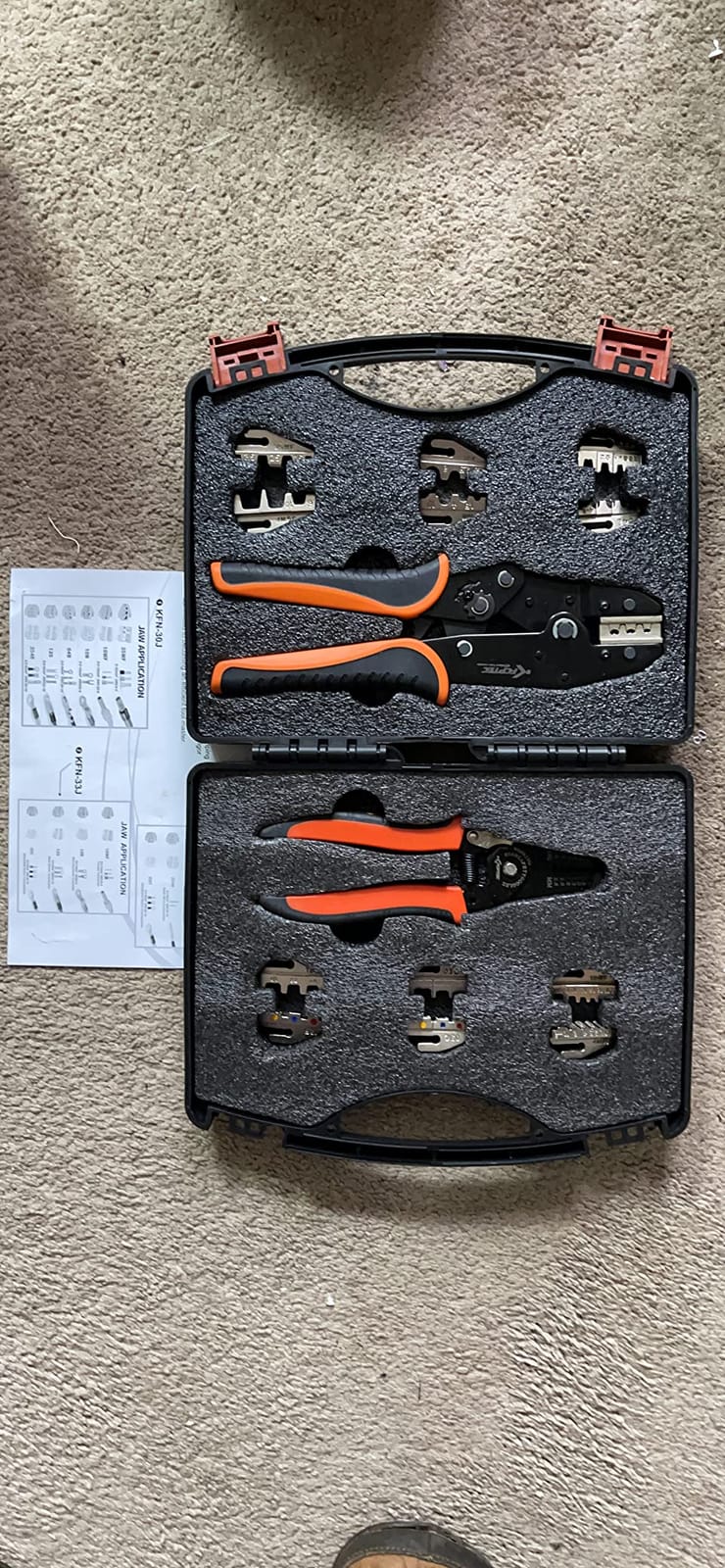 KF CPTEC 9-Piece Wire Crimping Tool Set, 7 Quick-Change Dies & Stripper customer photo 1