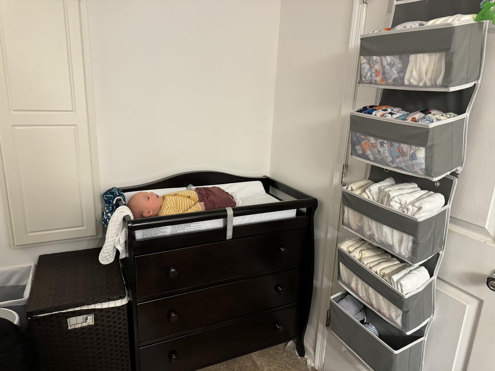 Costzon 3-Drawer Changing Table, Infant Diaper Changing Station with Drawers, Safety Rails & Strap, Baby Changing Table Dresser for Nursery, Easy Assembly (Brown) customer photo 1
