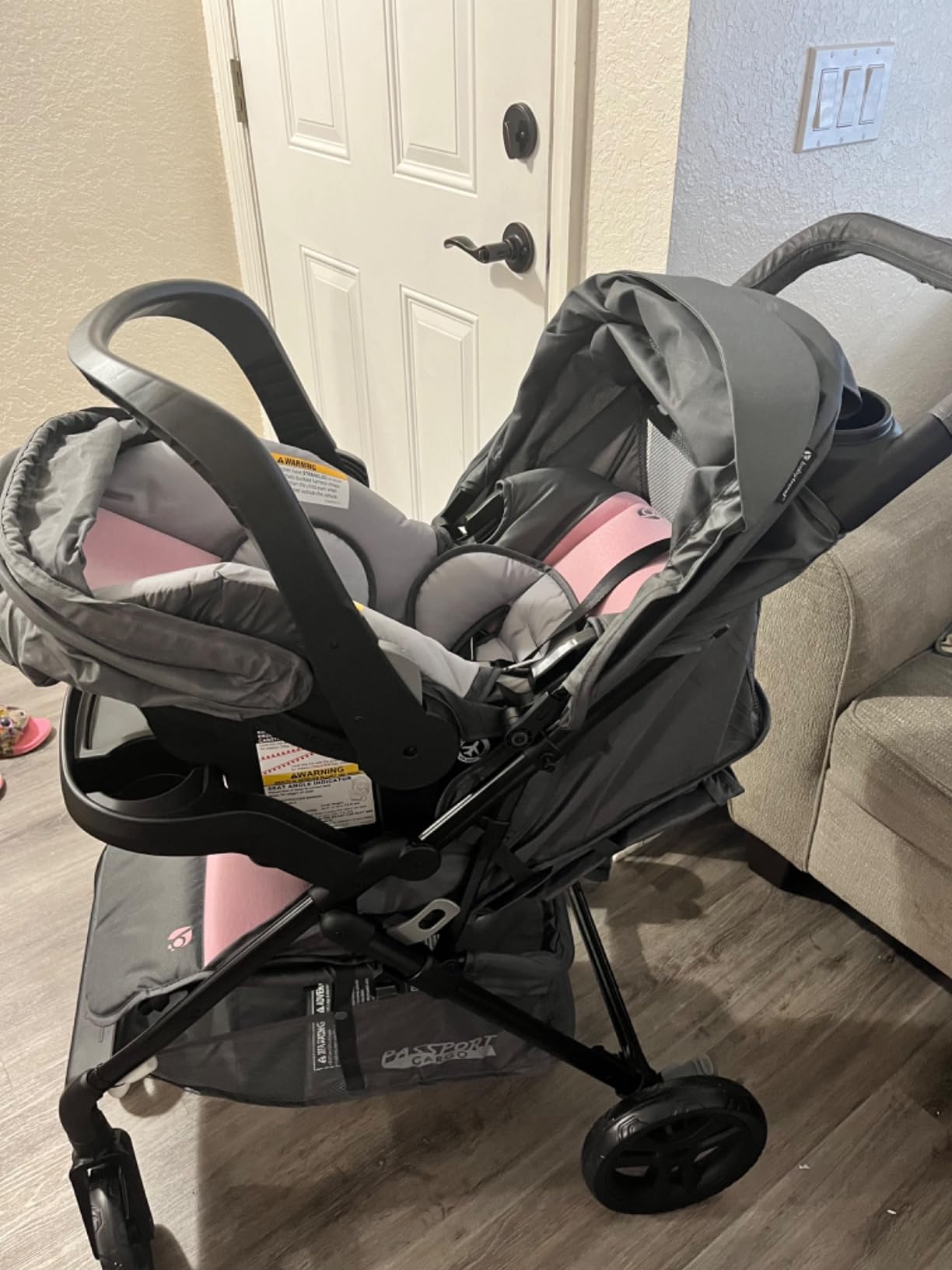Baby Trend Passport® Cargo Stroller Travel System with EZ-Lift™ Plus Infant Car Seat, Pink Bamboo customer photo 1
