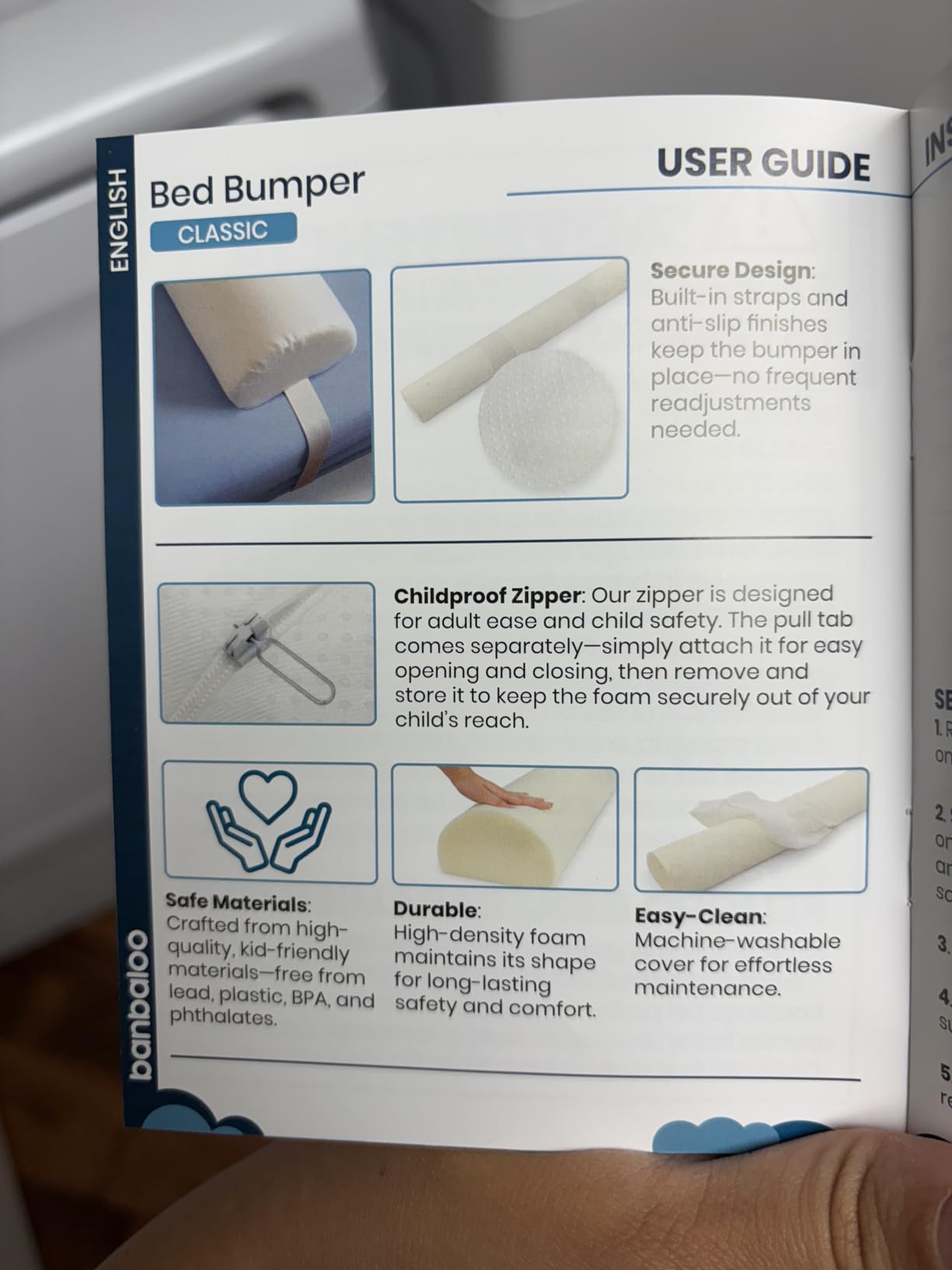 BANBALOO 2 Pack Bed Bumper for Toddlers 53