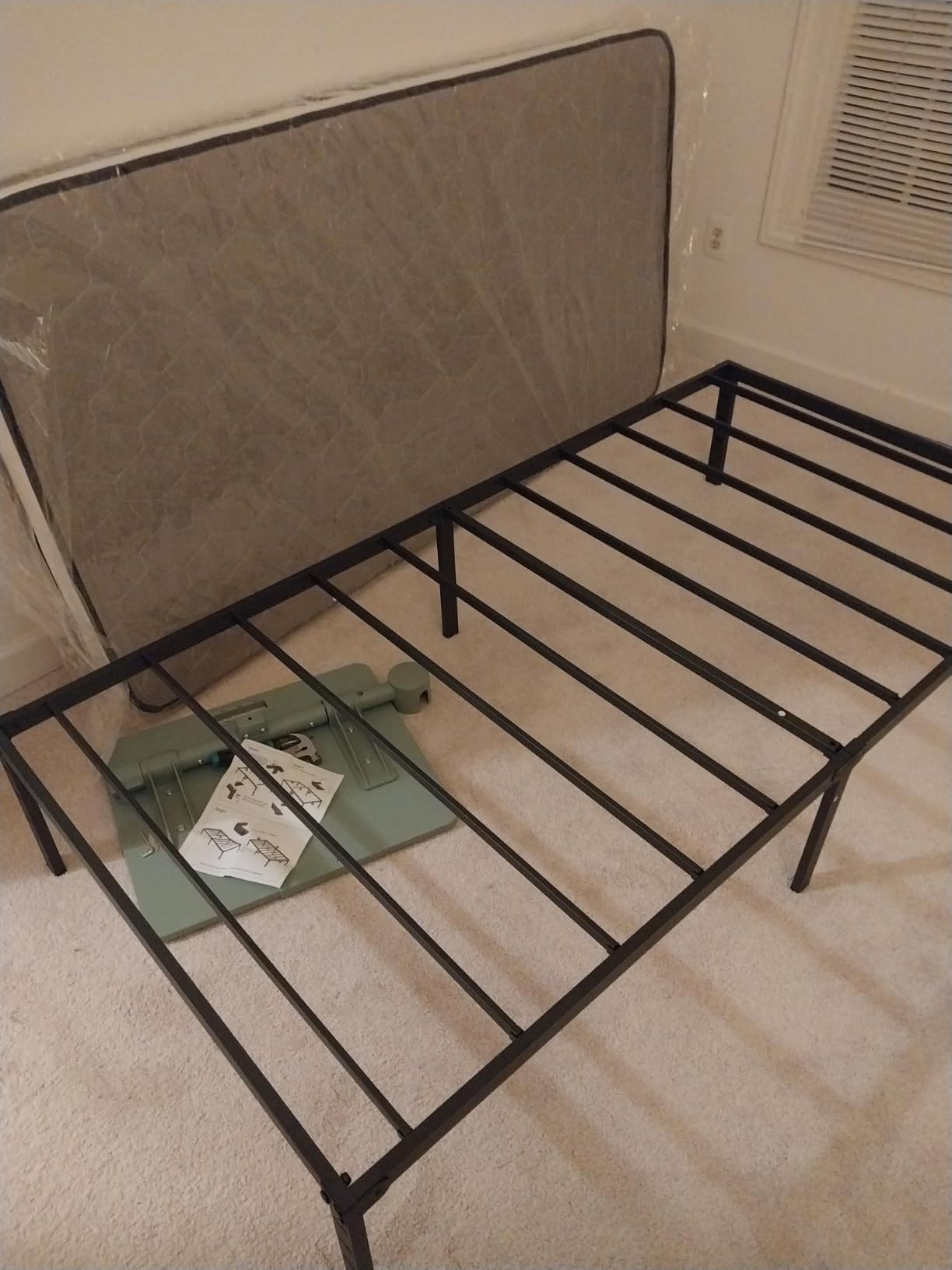 NEW JETO Metal Bed Frame,Twin Size Bed Frame with Storage Space,14 Inch customer photo 1