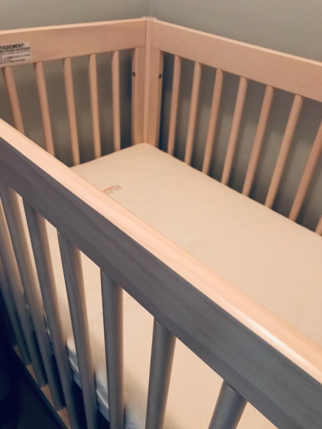 Babyletto Gelato 4-in-1 Mini Crib, Natural Walnut and Brushed Gold Feet customer photo 2