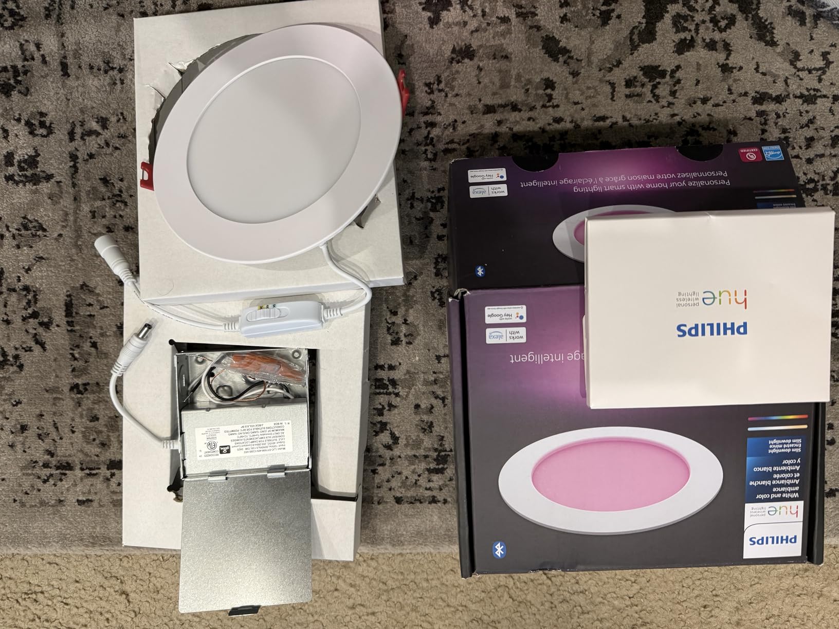 Philips Hue Smart Slim 6 Inch LED Downlight - White and Color Ambiance Color-Changing Light - 1 Pack - 1200LM - Indoor - Control with Hue App - Works with Alexa Google Assistant and Apple Homekit customer photo 2