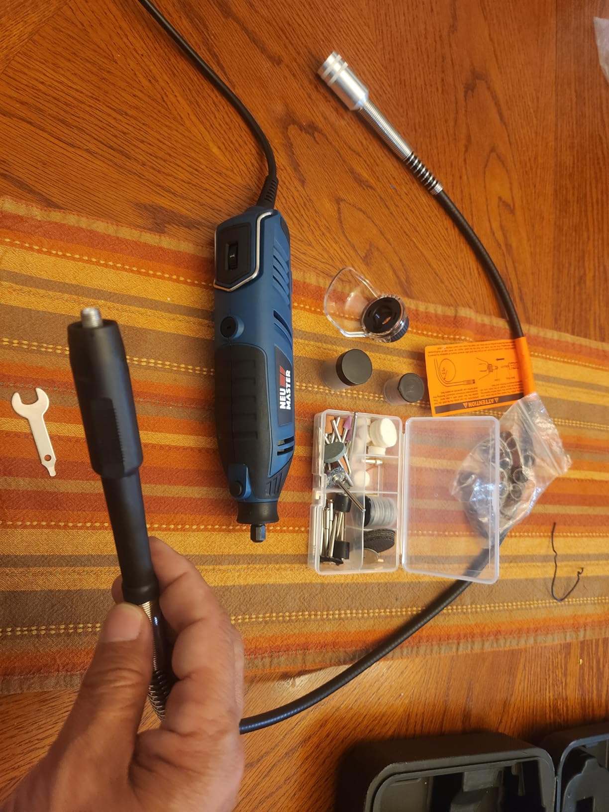 NEU Master 200W Rotary Tool Kit, 10000-35000RPM Corded Rotary Tool for DIY customer photo 2