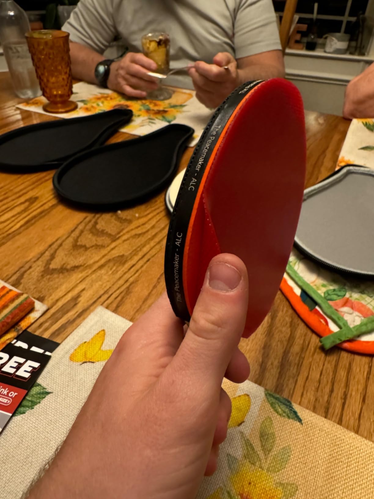 The Peace Maker ALC - Professional Ping Pong Paddle - Carbon Fiber Table Tennis Racket Producing Maximum Spin & Control for All Levels - Hard Carry Case & Ergonomic Handle. customer photo 2