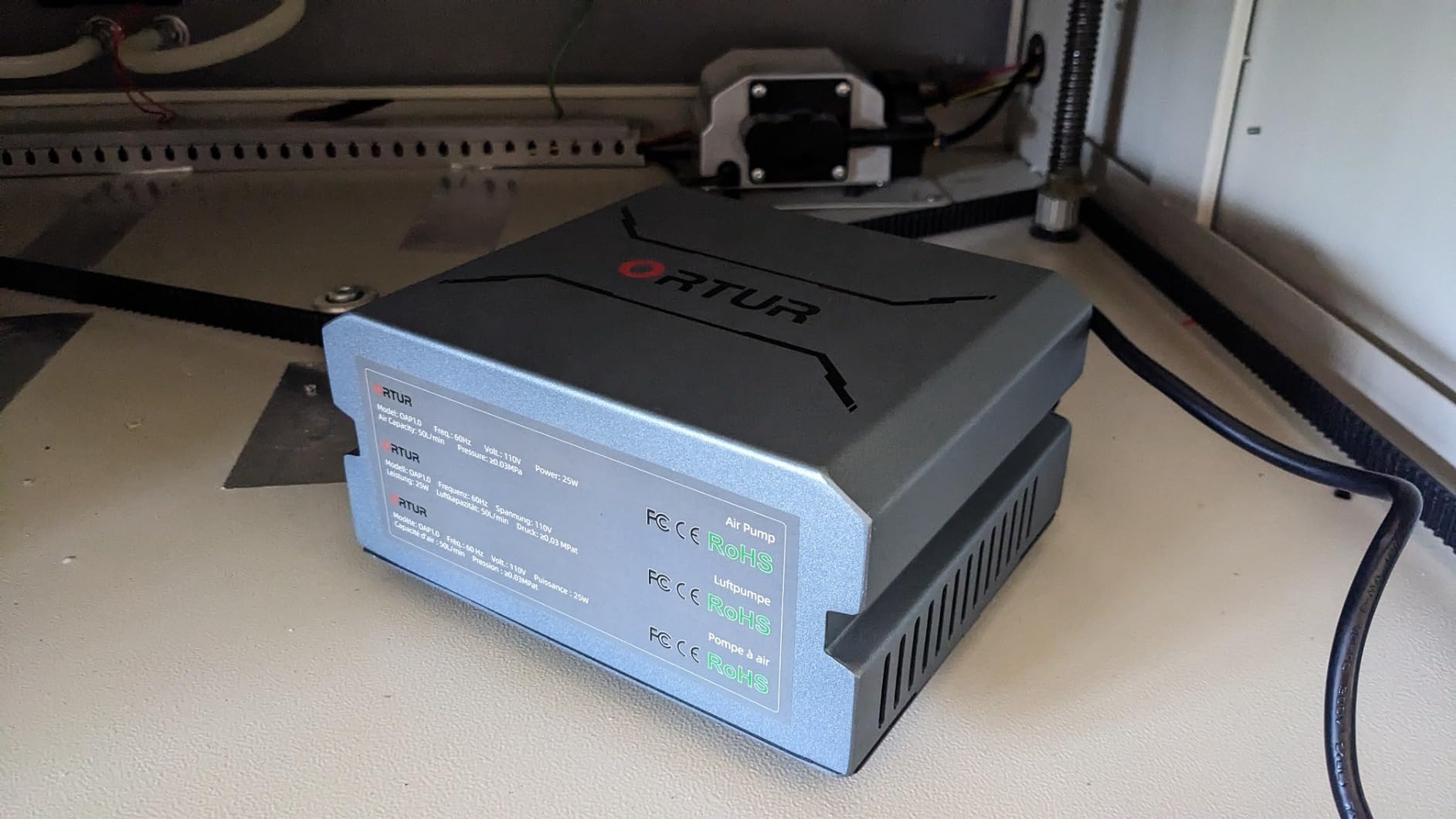 ORTUR Air Assist for Laser Cutter, Powerful 0-50L/min Air Assist Pump for ORTUR Laser Master 3 and Laser Master 2 Pro LF, Laser Module Protection, Fast and Deep Cutting customer photo 1