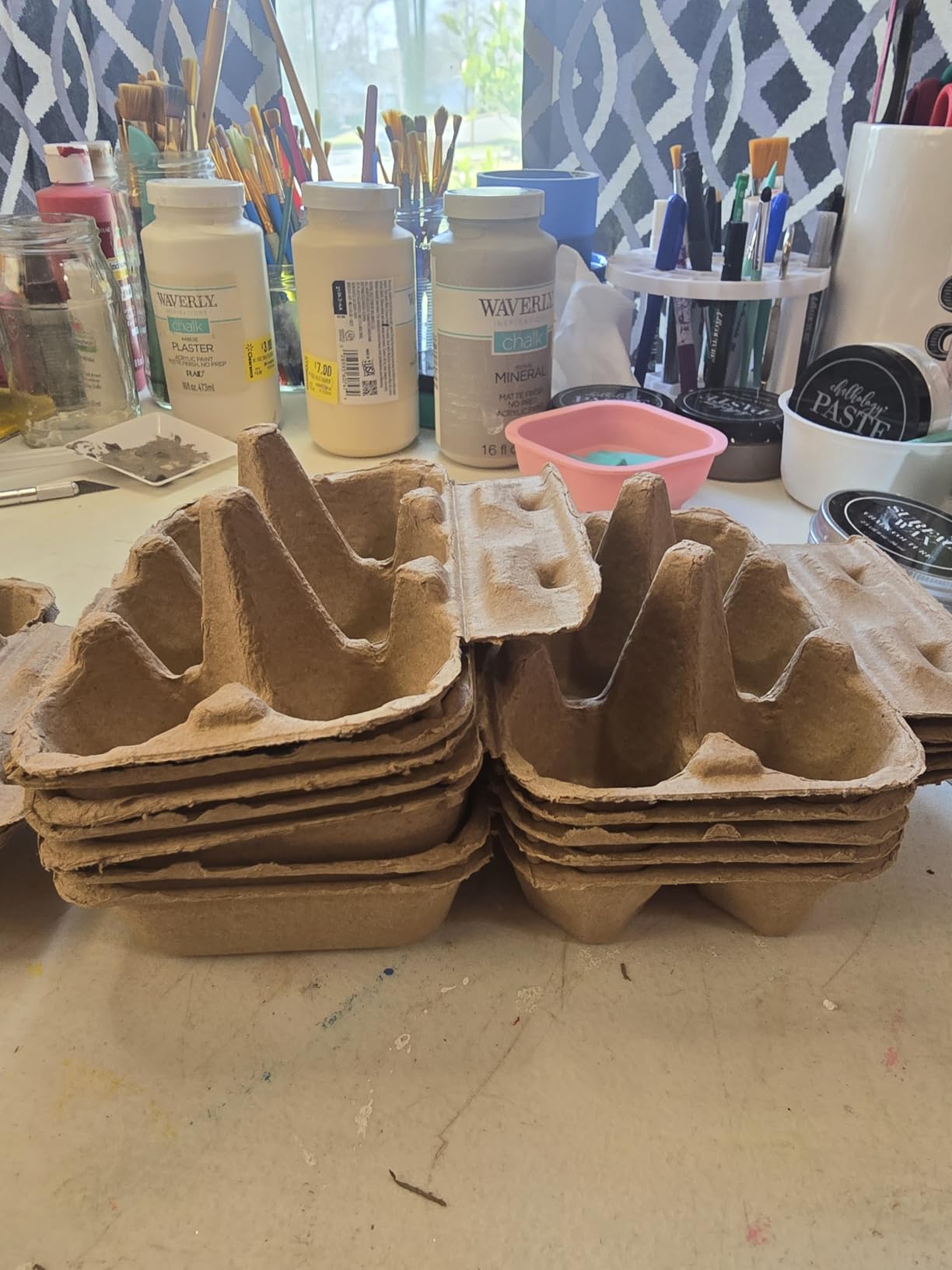 Half Dozen Egg Cartons 25 Pack, Paper Pulp Vintage Egg Cartons Cheap Bulk customer photo 2