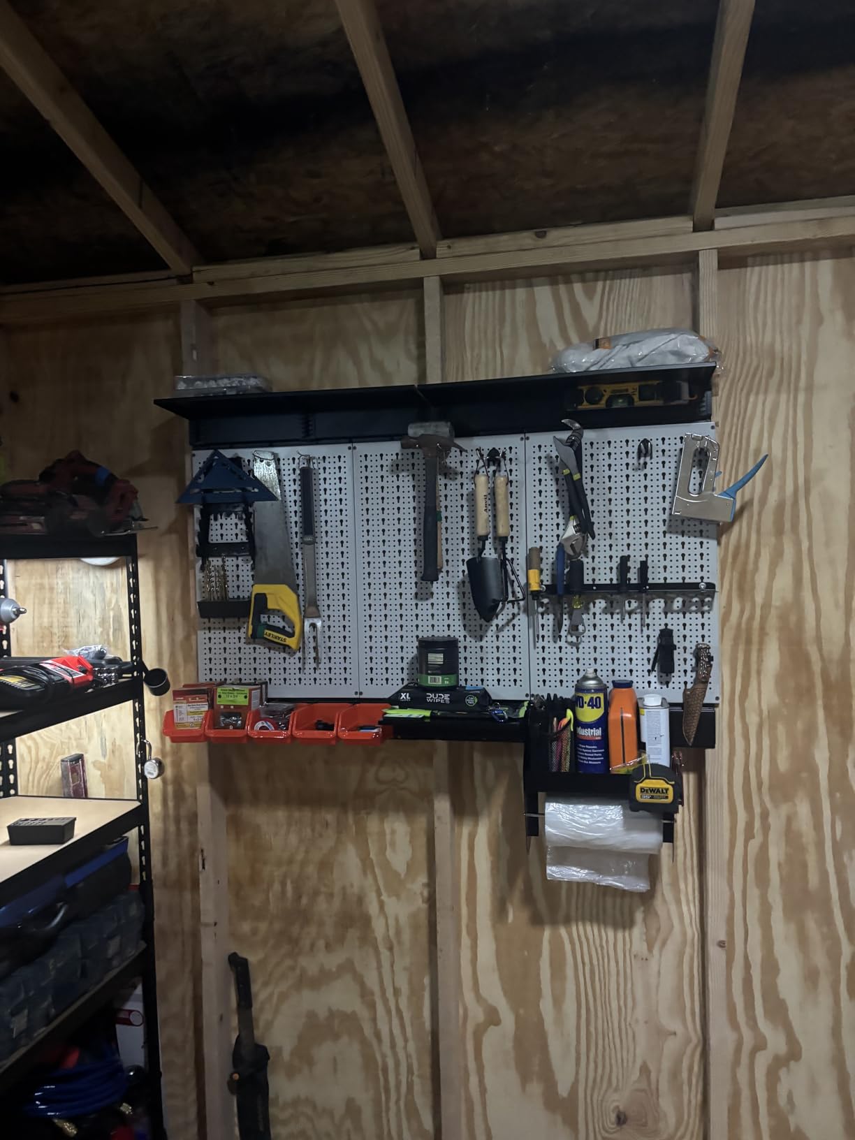 TORACK Metal Pegboard Wall Organizer 24x48 in, Tool Storage Pegboard, Black customer photo 1
