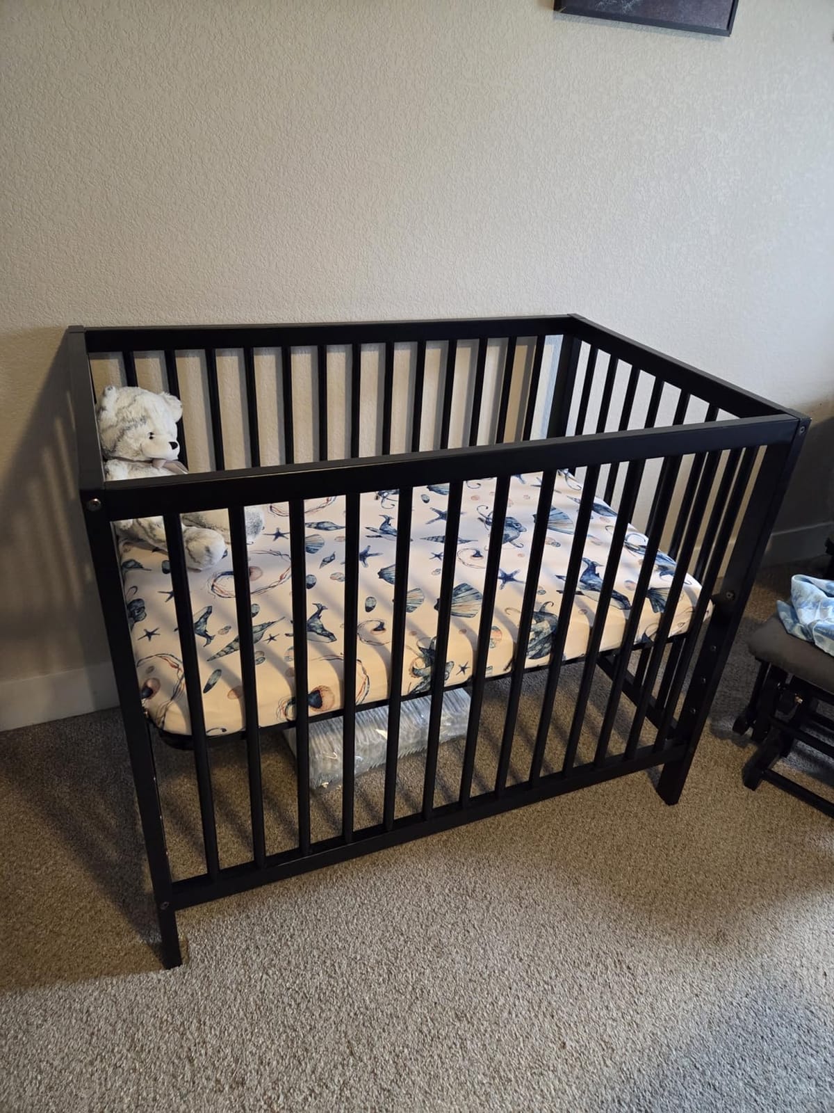 Graco Teddi 4-in-1 Convertible Mini Crib with Bonus Mattress, Driftwood customer photo 1