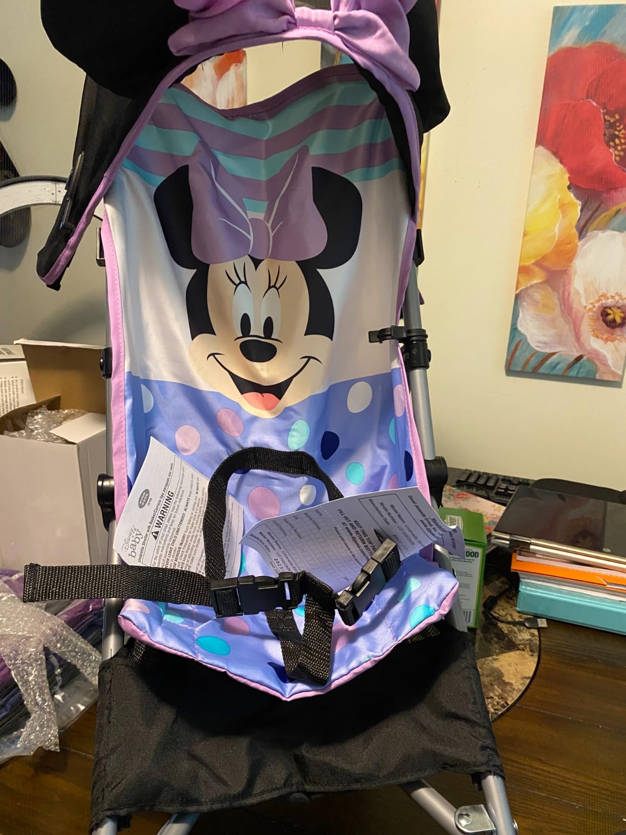 Disney Baby Character Umbrella Stroller, Eye-catching, Fun, 3D Stroller, Minnie Play All Day customer photo 1