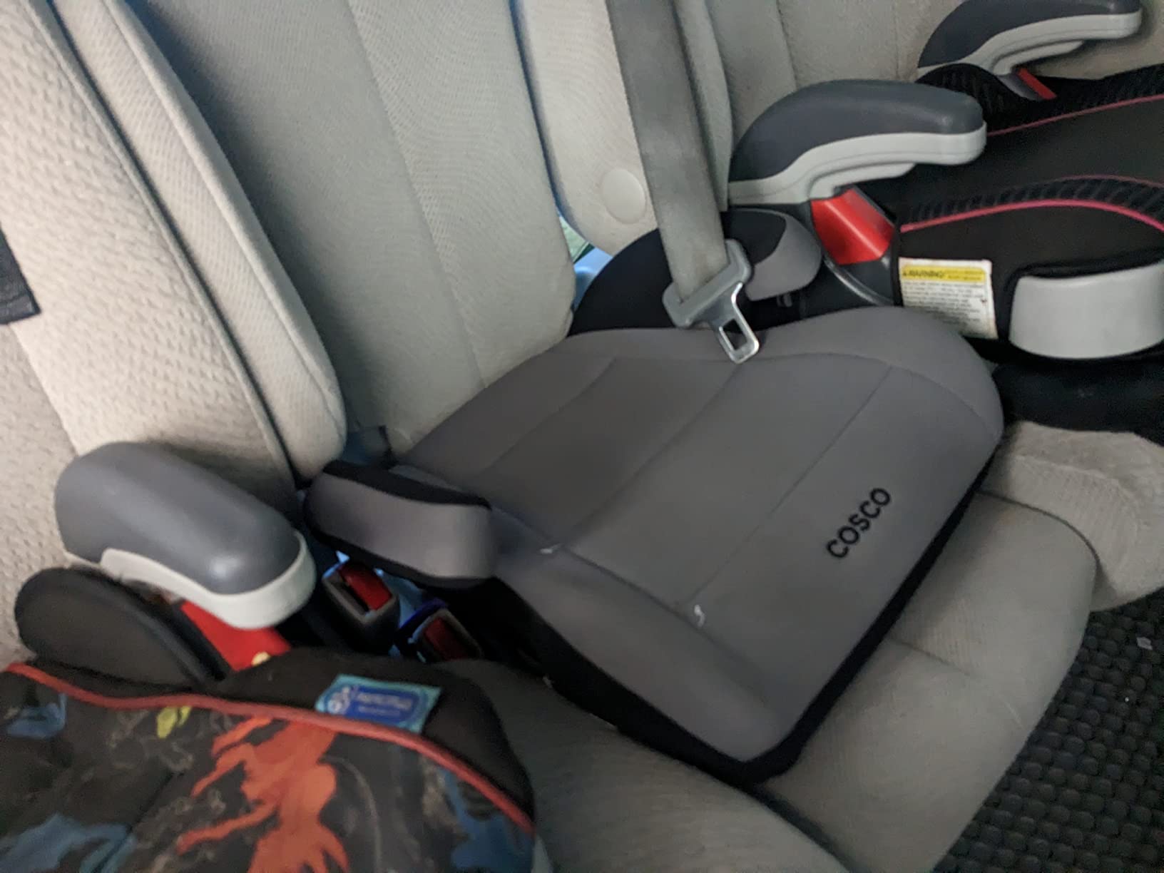 Cosco Topside Backless Booster Car Seat, Lightweight Booster Seats for Cars 40-100 lbs, Backless Booster Seat for Car, Rainbow customer photo 1