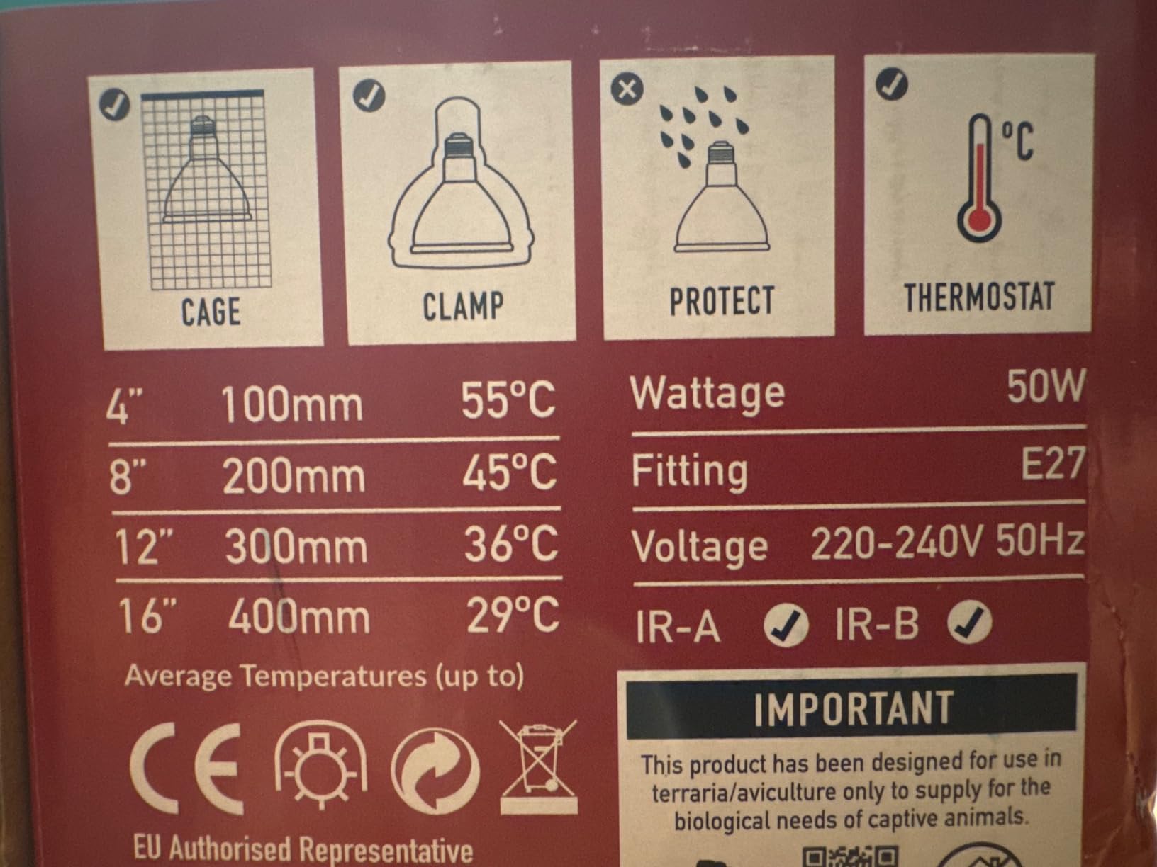 Arcadia Deep Heat Emitter 50watt for Reptile Enclosures customer photo 2