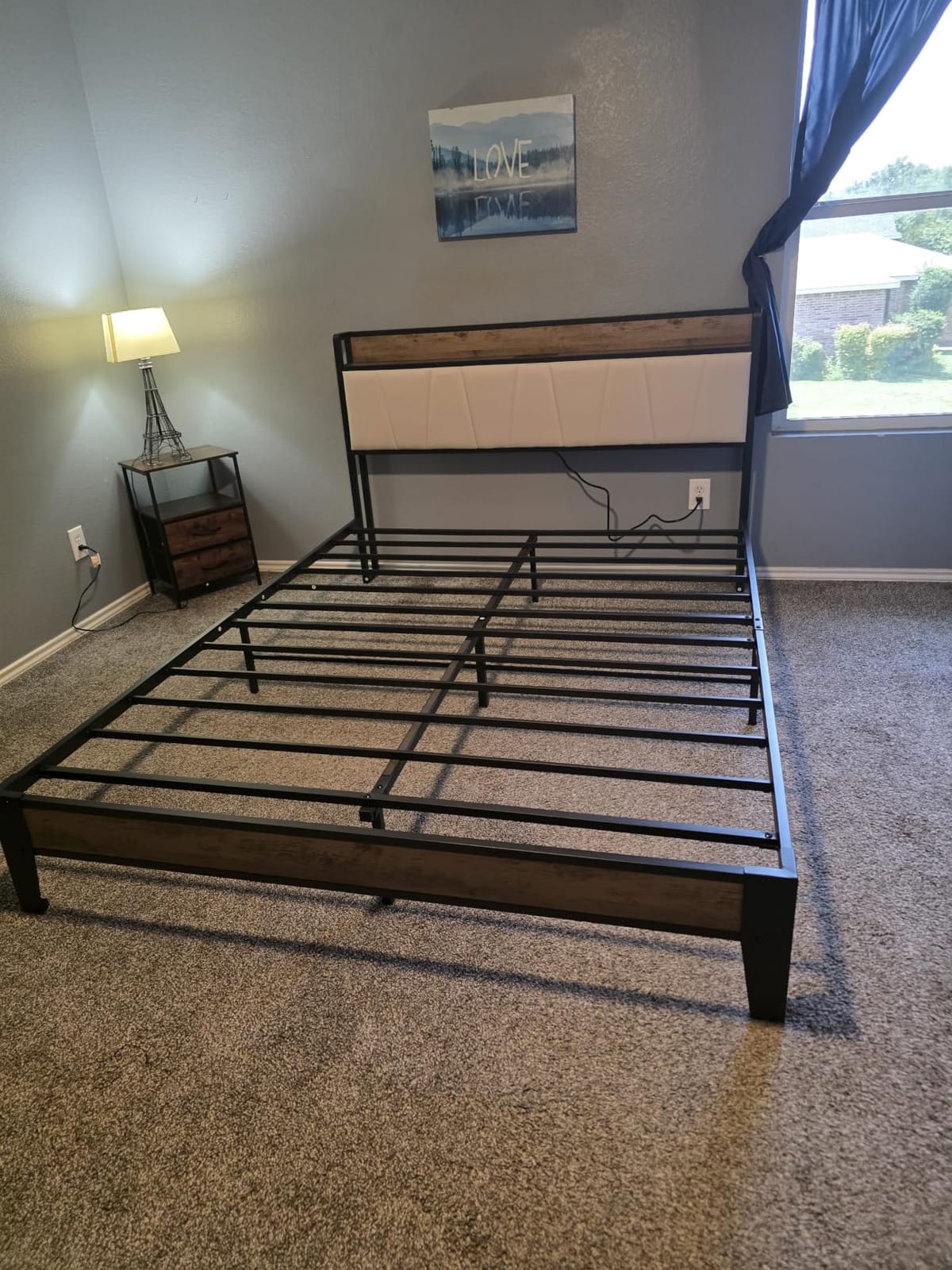 LIKIMIO Twin Size Bed Frame with Storage Headboard and Charging Station customer photo 2