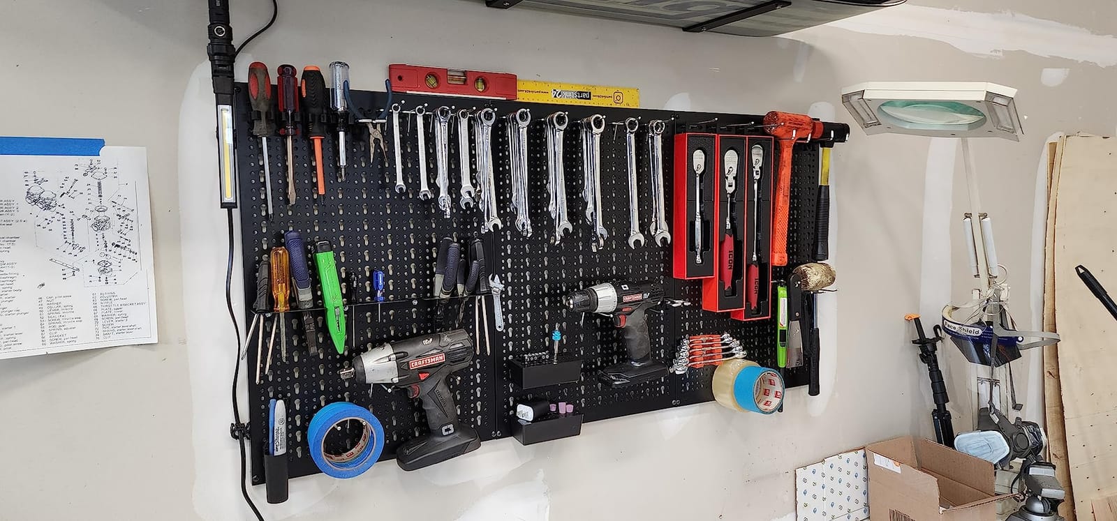 Ultrawall Peg Board Wall Organizer 4 ft. Metal Garage Wall Pegboard customer photo 1