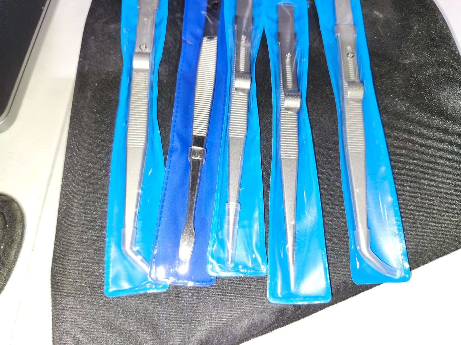 Tweezers, 5Pcs Precision Tweezers Set - Anti - Static Stainless Steel Tweezers for Electronics, Jewelry Making, Medical and Laboratory Work, Craft, Model Building, Soldering, Watch, Car Repair, Etc customer photo 2
