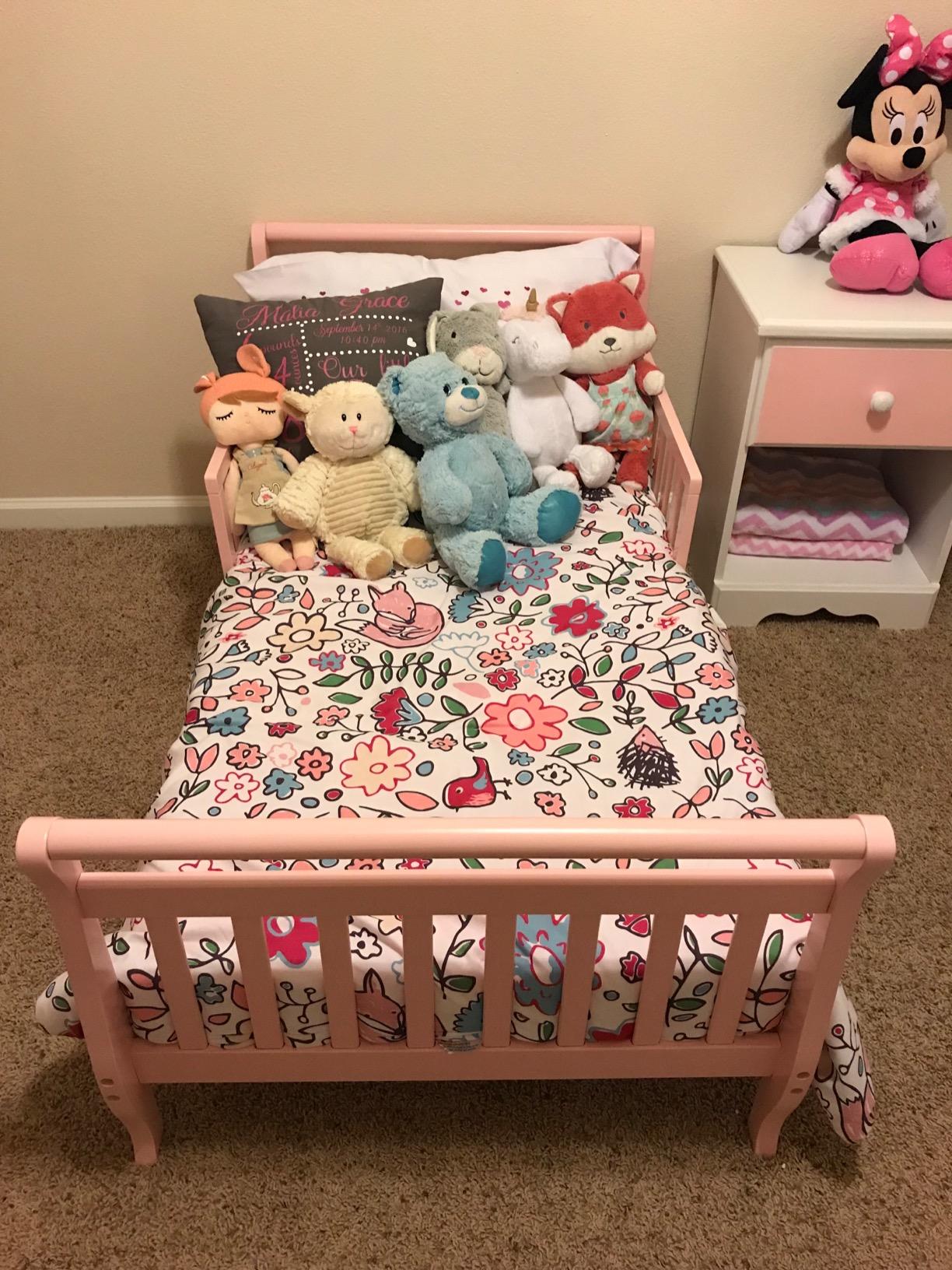 Dream On Me Holland Toddler Bed, Low-to-Floor Platform, White customer photo 2