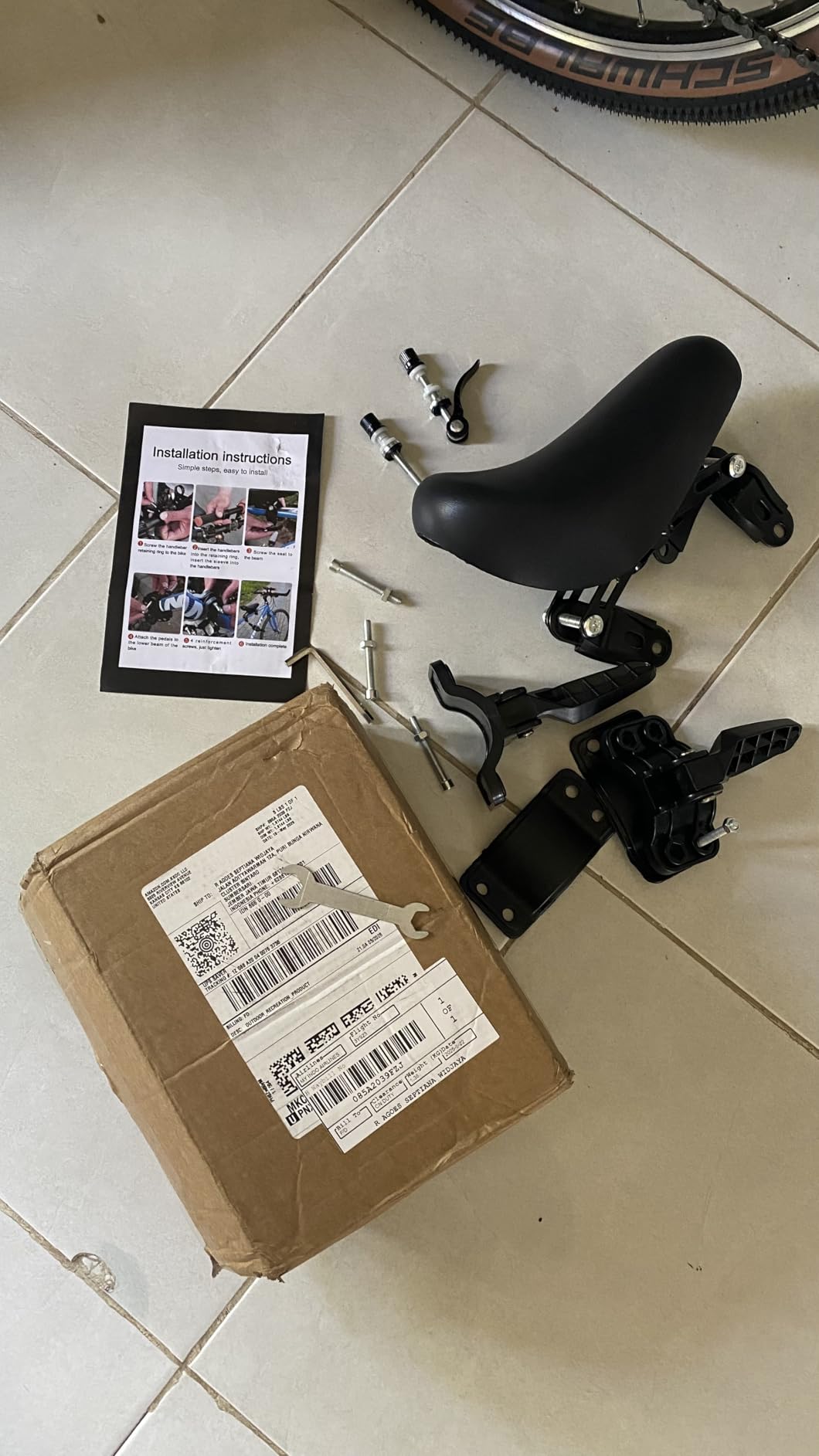 Kids Bike Seat Child Bike Seat Front Mount Toddler Bike Seat for 2-5 Years Child Bicycle Seats with Foot Pedals Compatible with All Adult Mountain Bikes customer photo 1