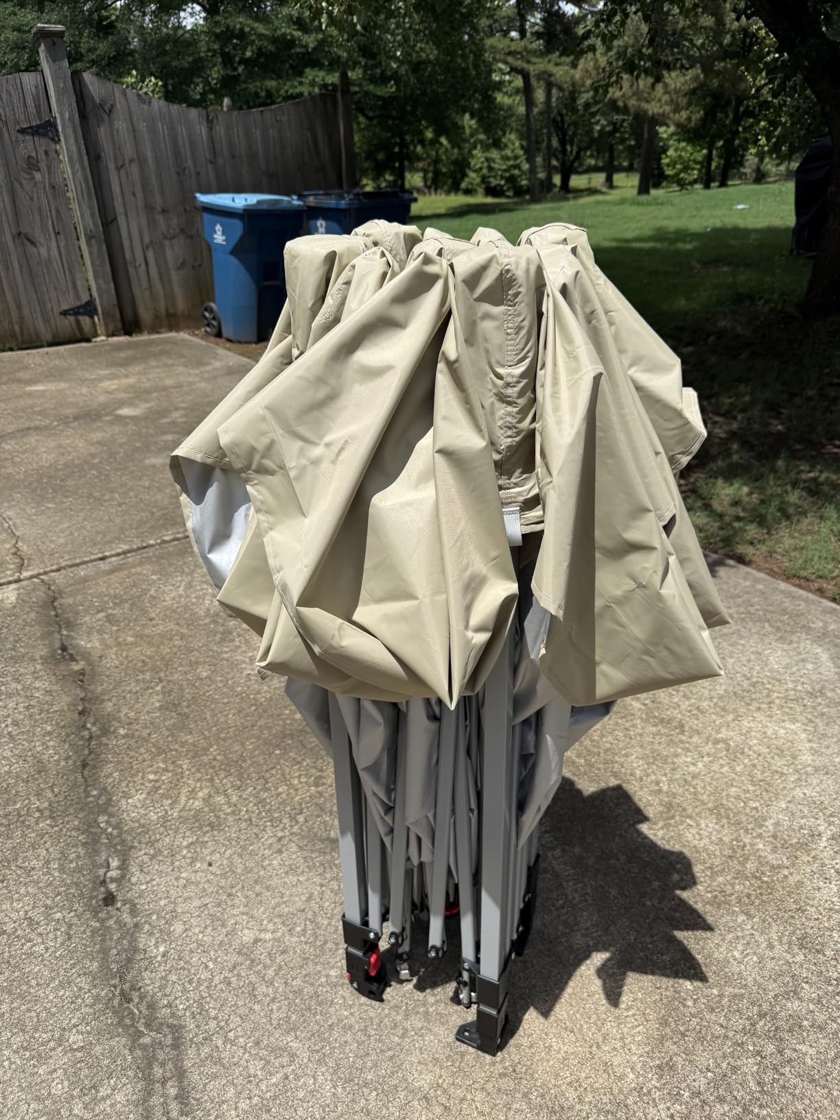 CROWN SHADES Canopy Tent 10x10 Pop Up Canopy with Side Pockets, Grid White customer photo 2