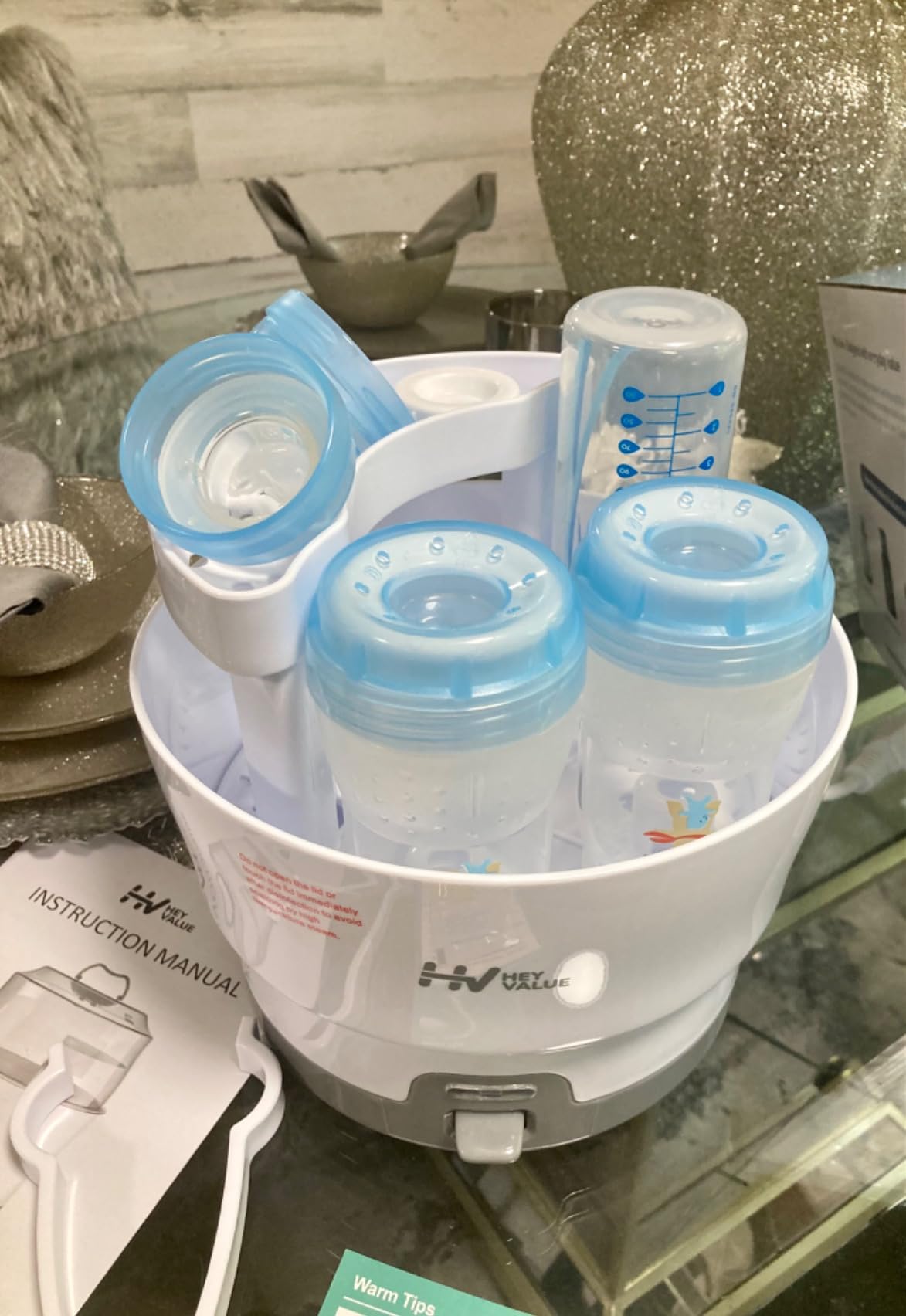 HEYVALUE Smart-Steam Bottle Sterilizer for Baby Bottles & Breast Pump Parts customer photo 1
