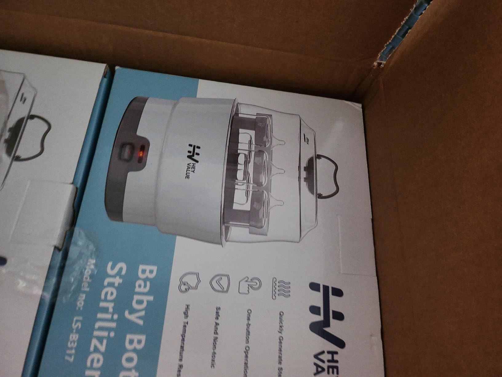 HEYVALUE Smart-Steam Bottle Sterilizer for Baby Bottles & Breast Pump Parts customer photo 2